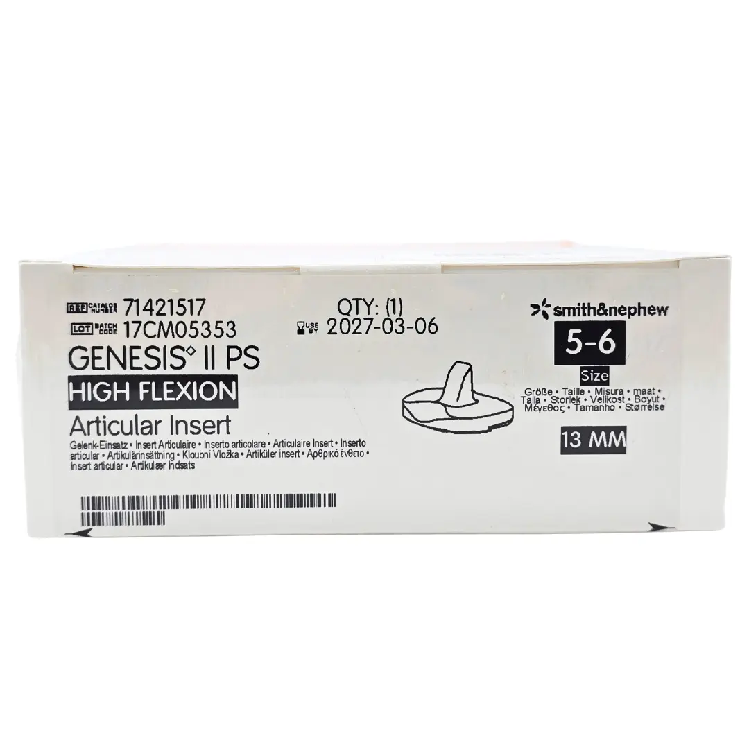 Smith & Nephew 71421517 GENESIS II Posterior Stabilized High Flexion Insert Size 5-6 13mm