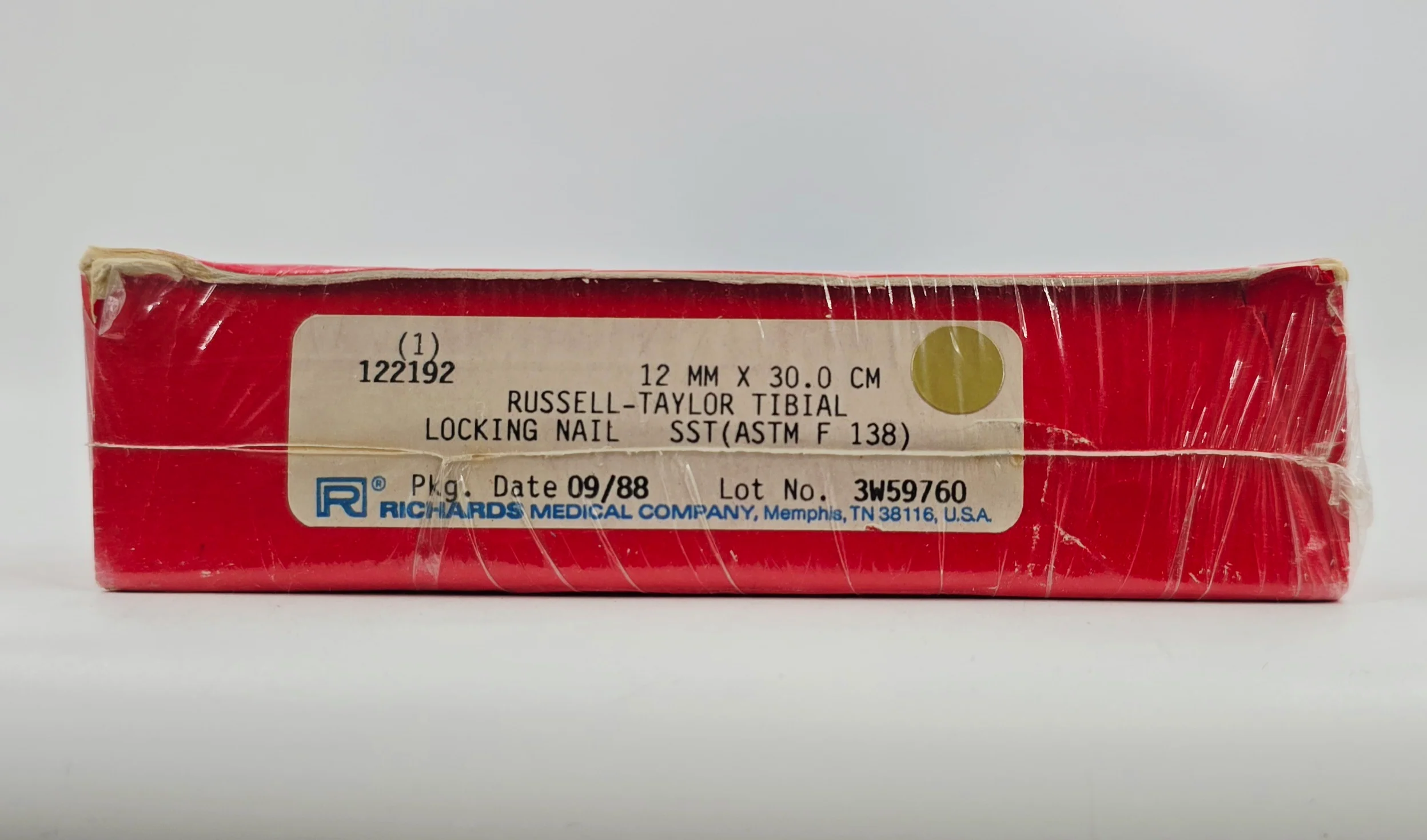 Smith & Nephew Richards 122192 Russell-Taylor Tibial Locking Nail 12mm x 30.0cm BX/1 - Image 2