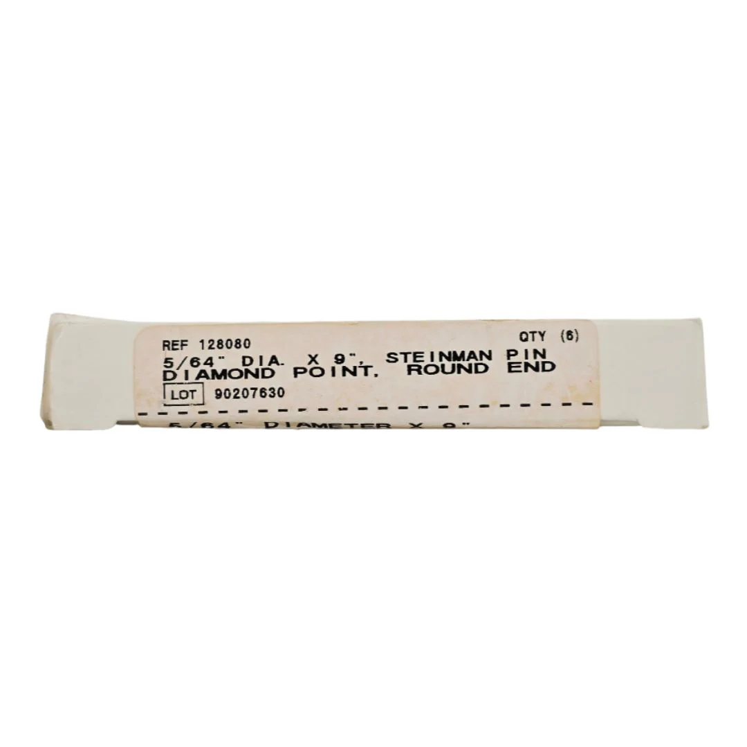 Smith & Nephew Richards 128080 Steinmann Pin 5/64" x 9" Diamond Point Round End BX/6