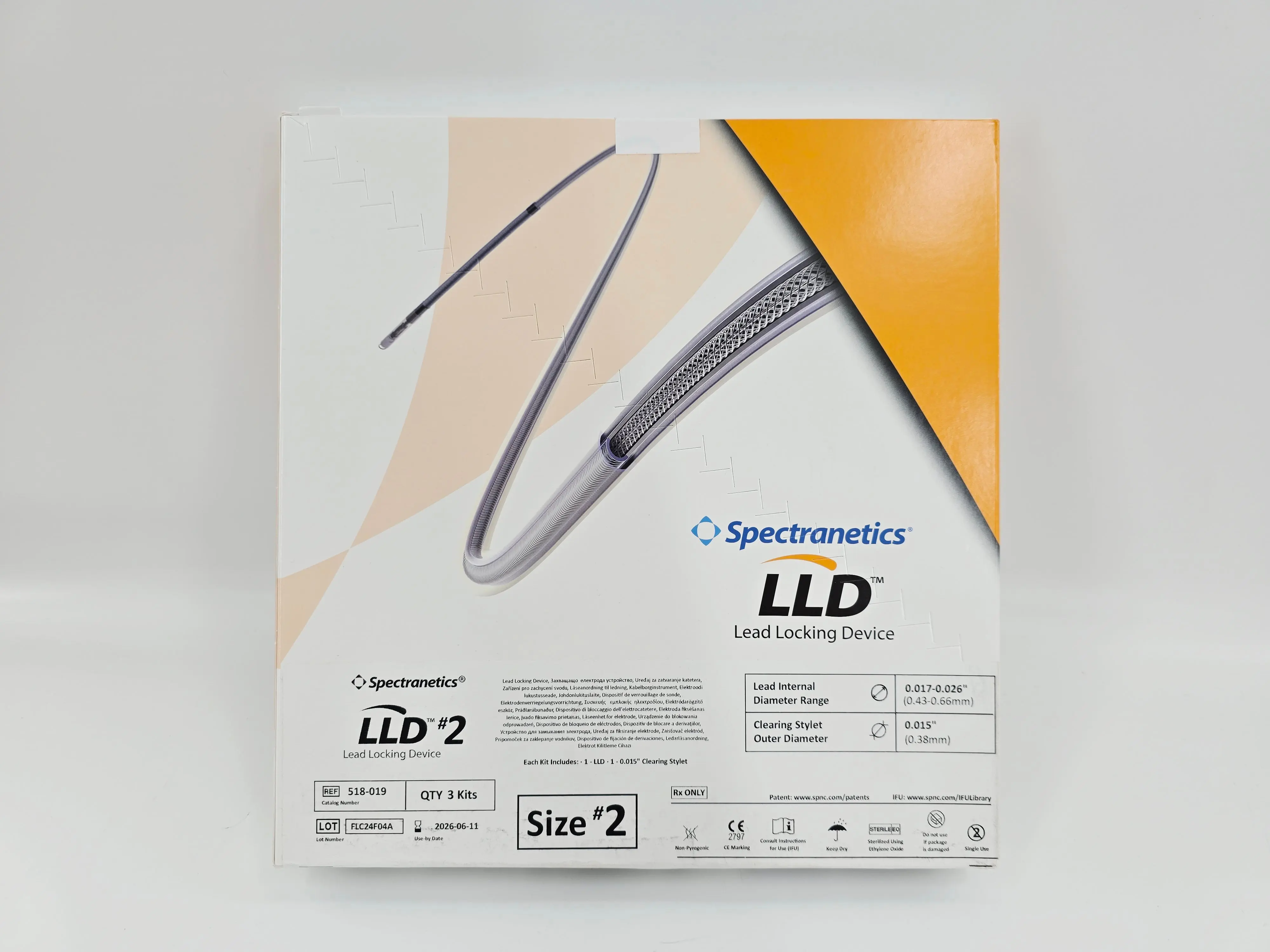 Spectranetics 518-019 LLD Lead Locking Device Size #2 BX/3 - Image 2