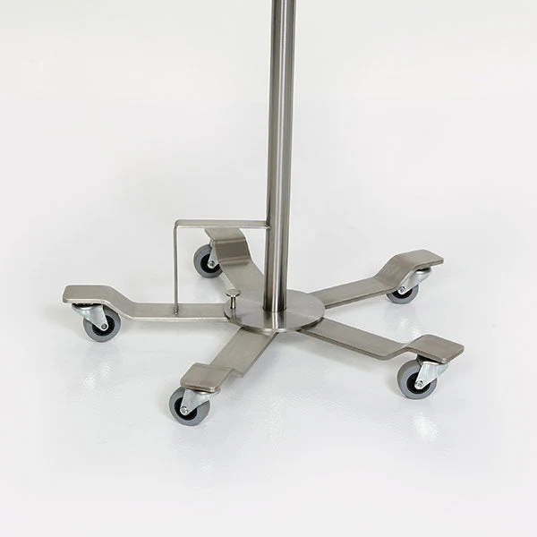 AcralMed IVP290 Stainless Steel Foot Controlled IV Pole 4 Hook Top - Image 2