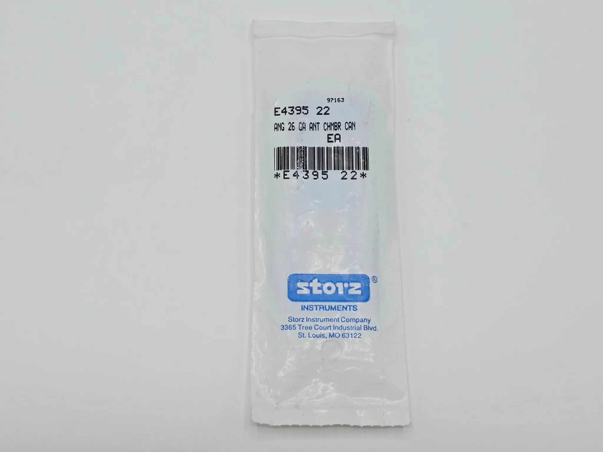 Storz E4395-22 McIntyre Angled Anterior Chamber Cannula 26 Guage NEW - Image 2