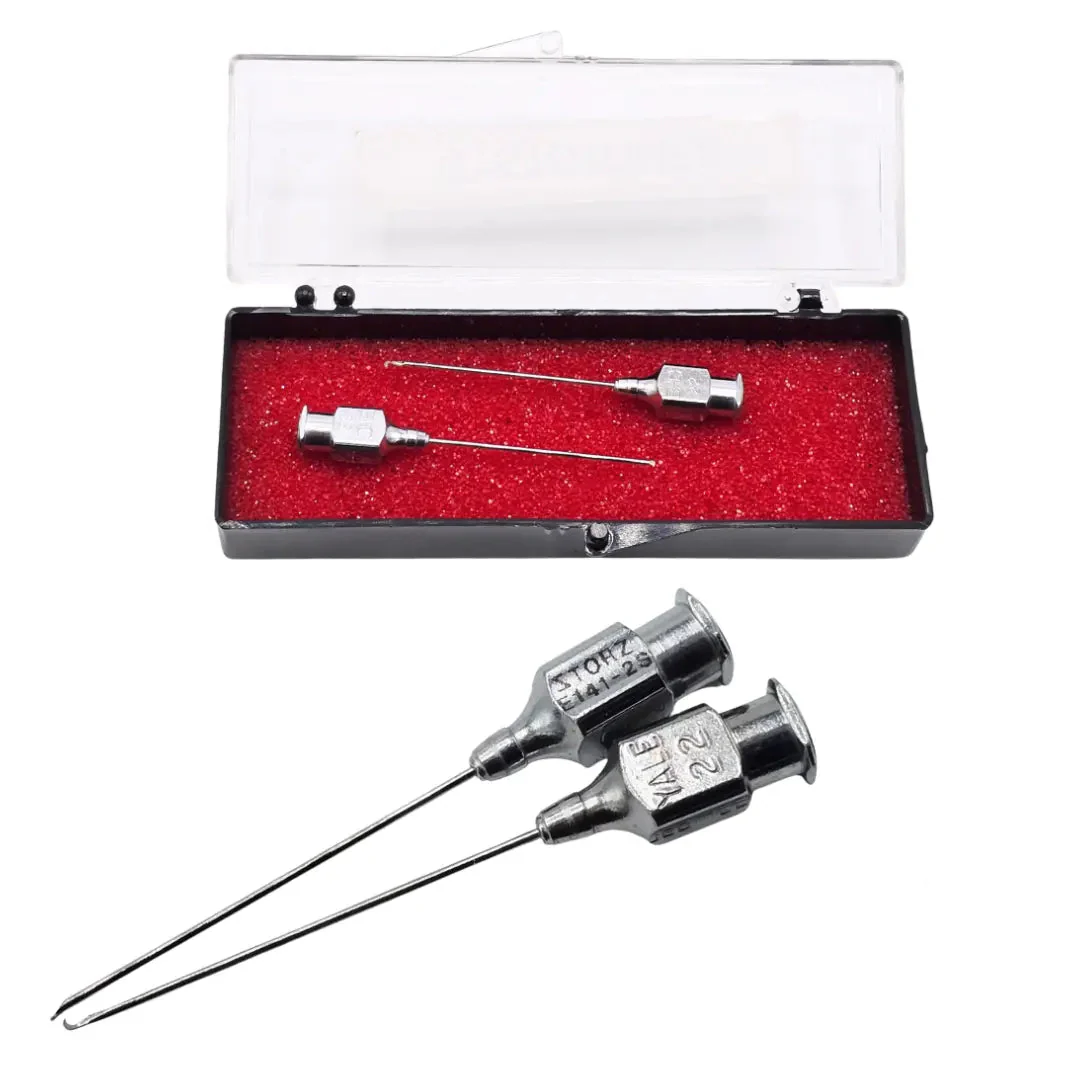 Storz & Jedmed Yale 22 Gauge Cannulas Ophthalmic Surgical Instruments Set of 2