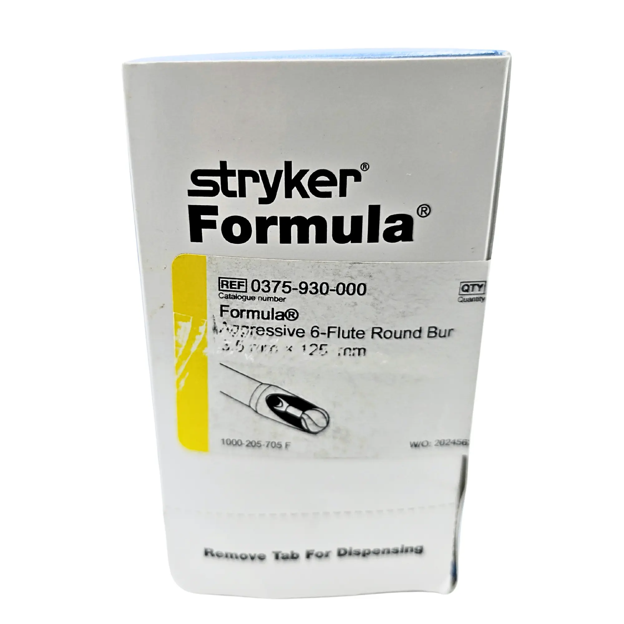 Stryker 0375-930-000 Aggressive 6-Flute Round Bur 3.5mm x 125mm BOX of 5 - Image 2