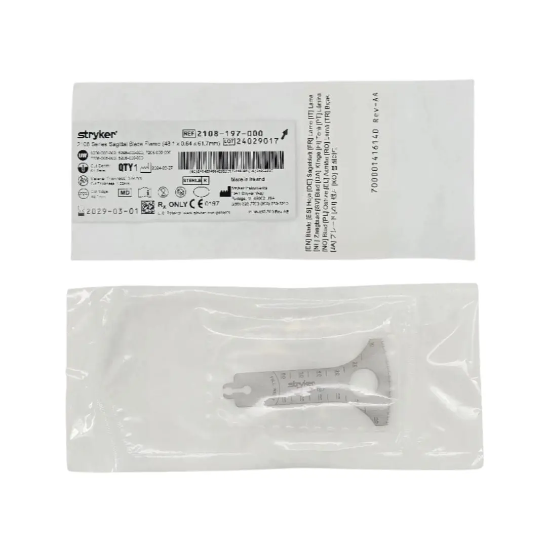 Stryker 2108-197-000 2108 Series Sagittal Saw Blade Wide Flare (48.1 x 0.64 x 61.7mm) 1/EA