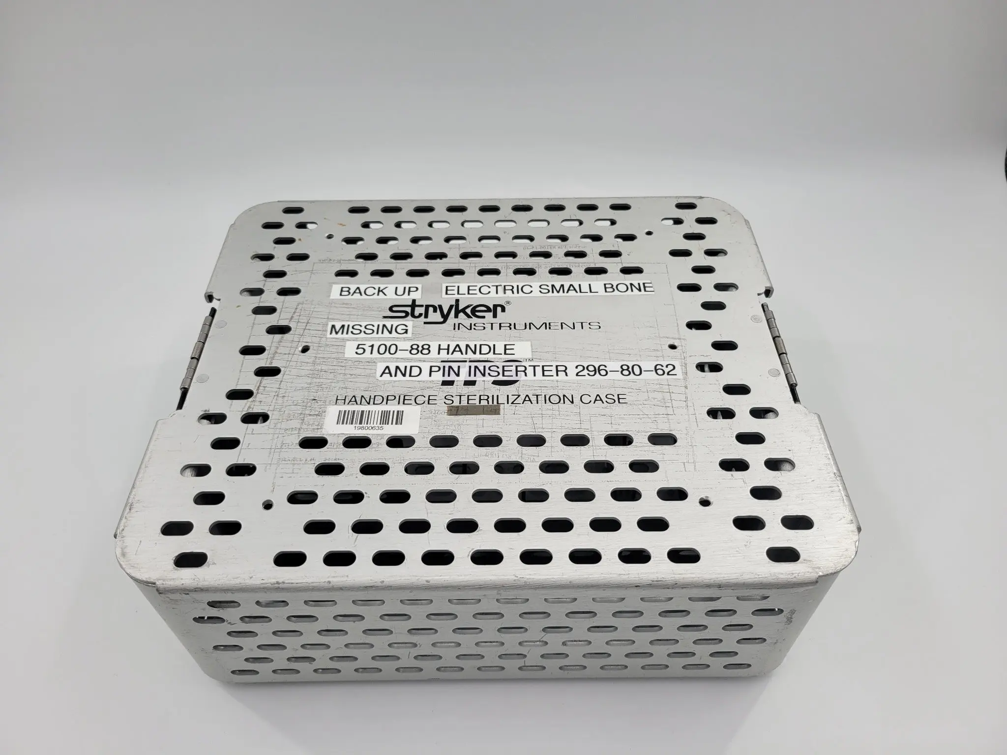 Stryker handpiece sterilization case Total Performance System Handpiece Sterilization Case 12-1/4" x 4-3/4" - Image 2