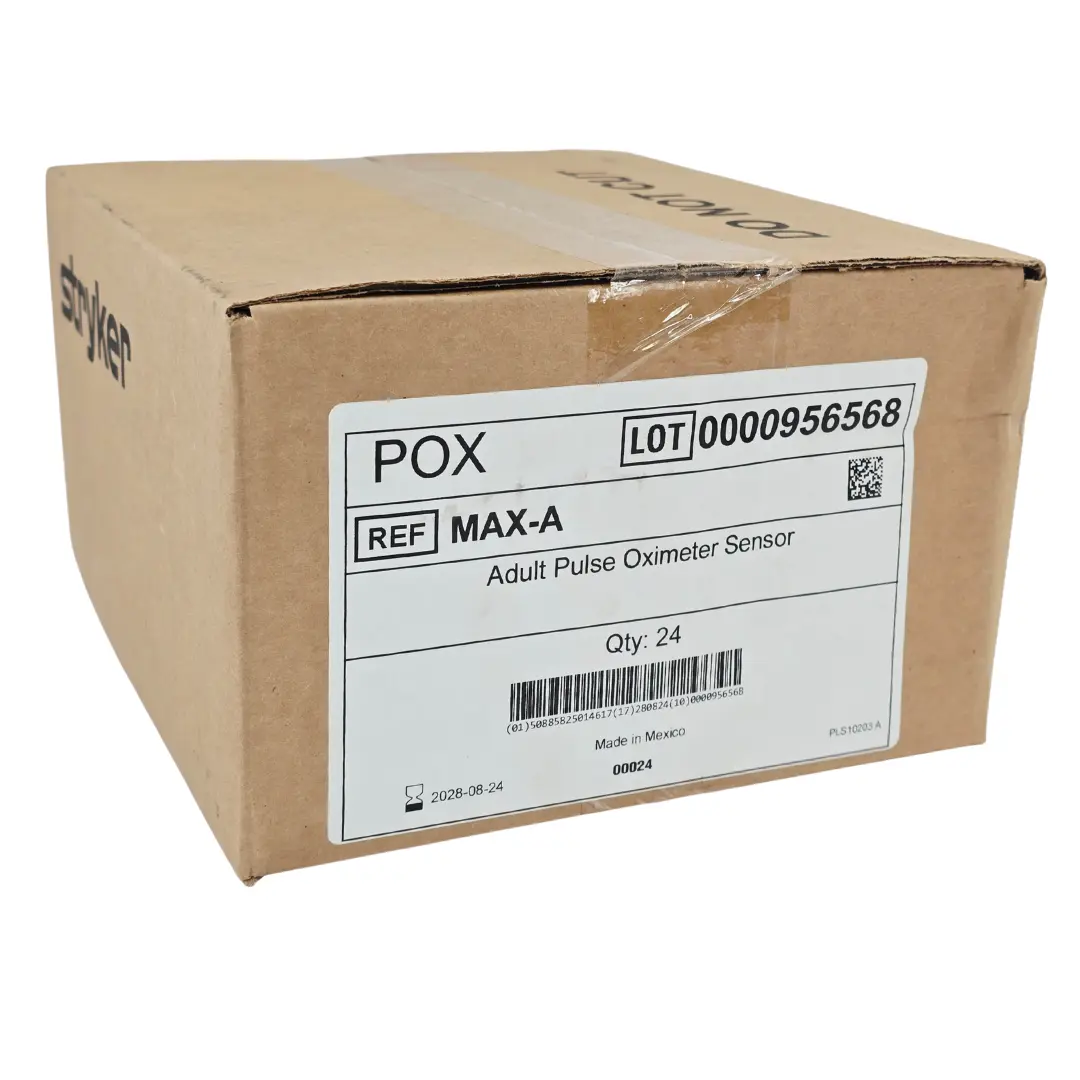 Stryker Reprocessed Nellcor OxiMax MAX-A Adult Pulse Oximeter Sensors 24 Box