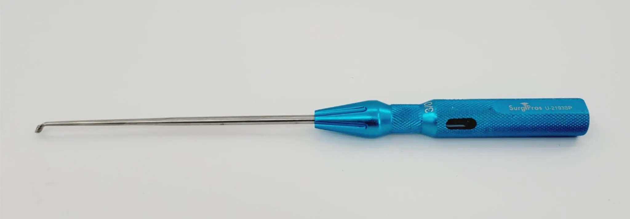 Surgpro U-2193SP Chroma-Line Micro Spinal Curette Angled Size 3/0 9-1/8" - Image 4