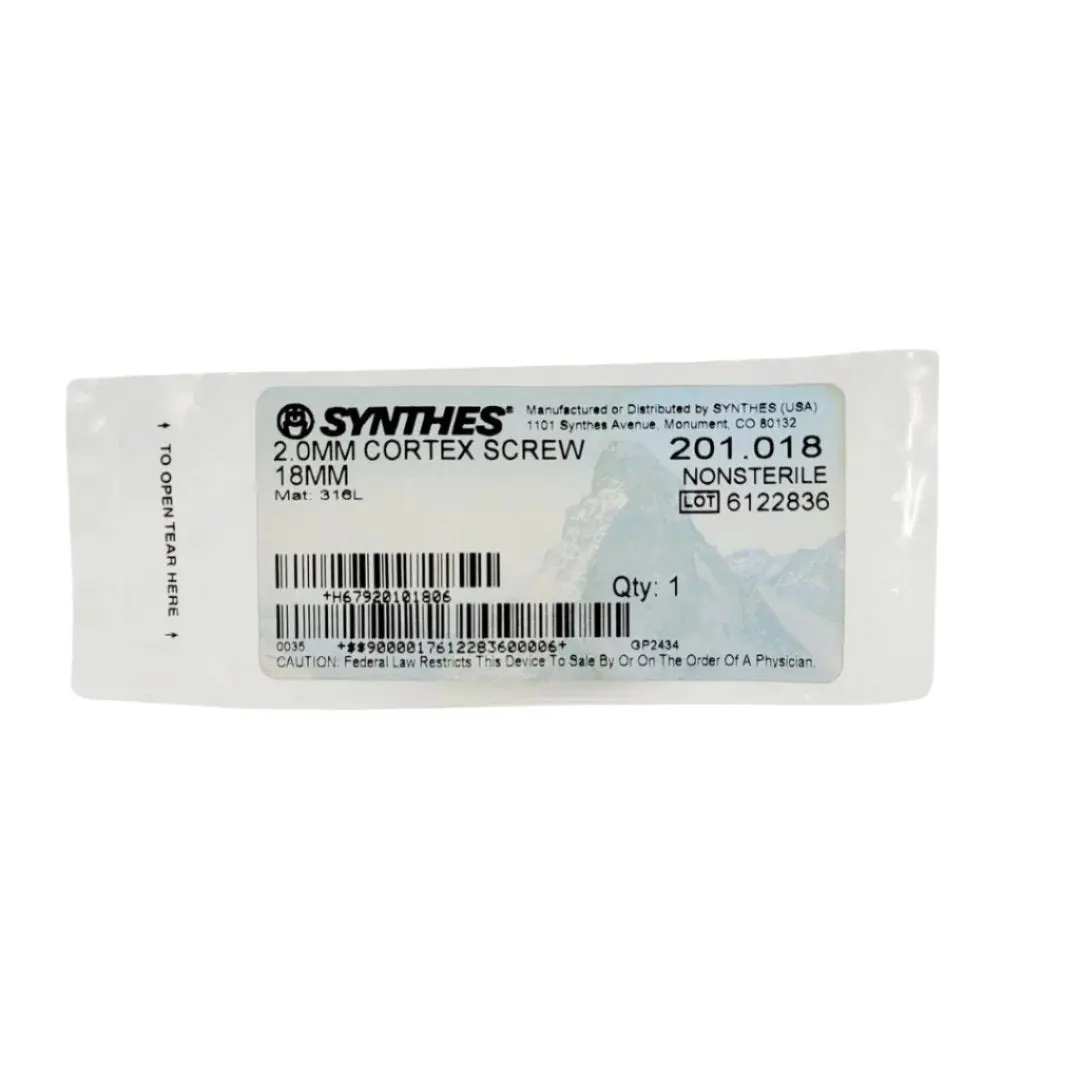 Synthes 201.018 2.0mm Cortex Screw 18mm