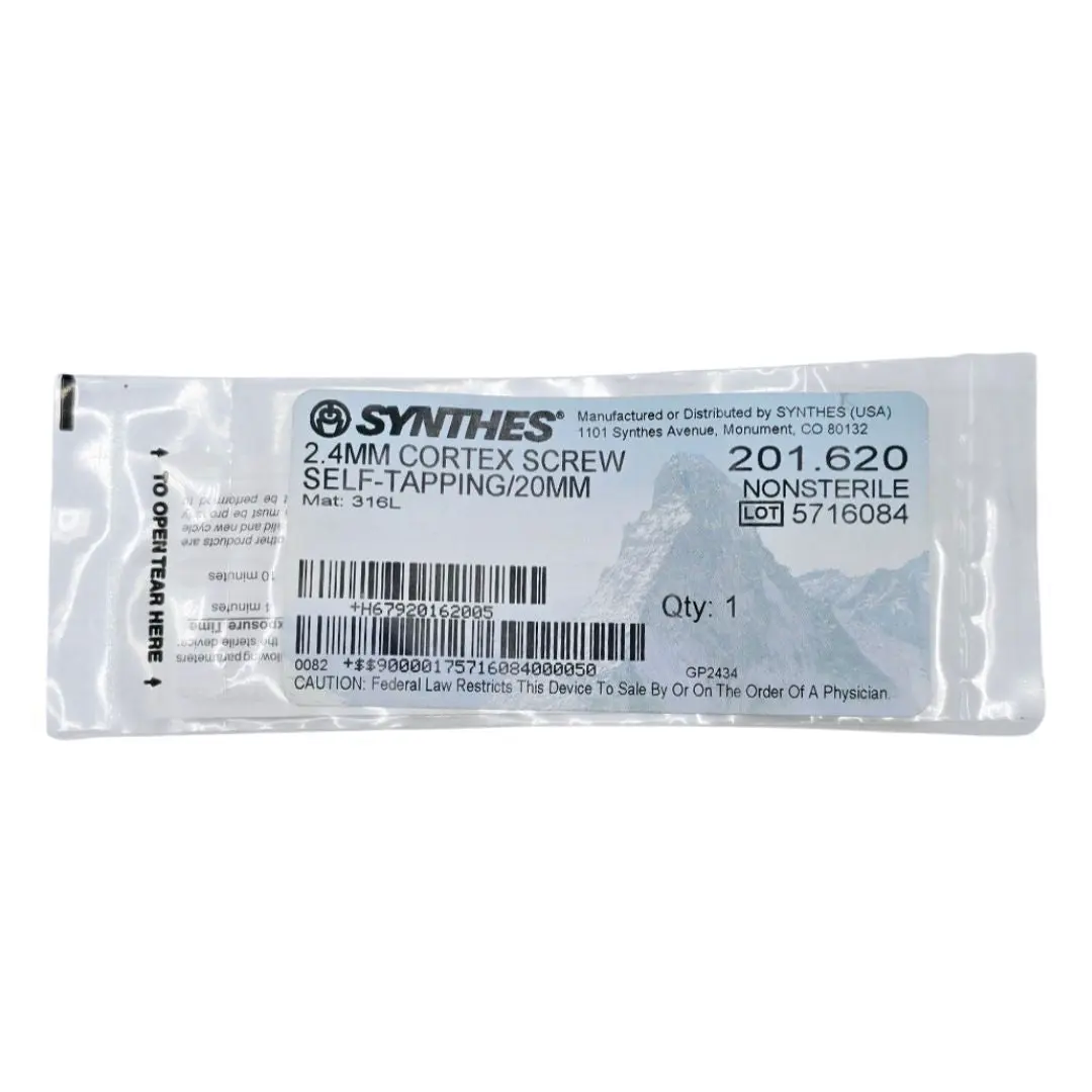 Synthes 201.620 2.4mm Cortex Screw Self-Tapping/20mm