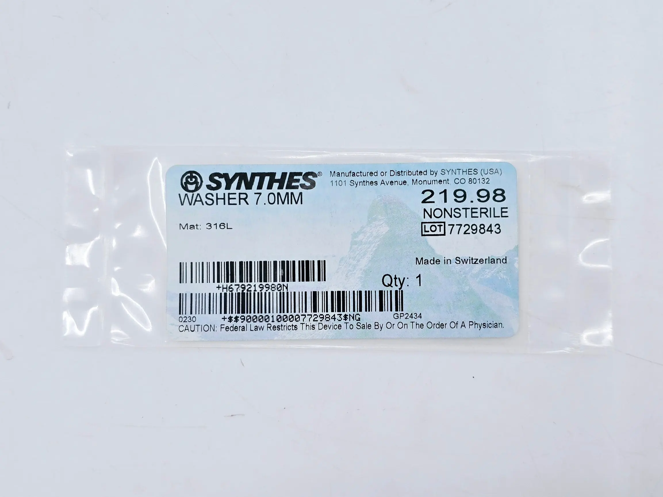 Synthes 219.98 Washer 7.0mm - Image 2