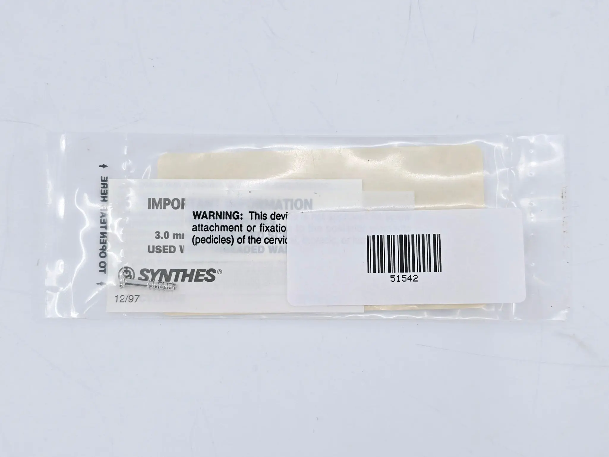 Synthes 202.715 3.0mm Cannulated Screw Long Thread 15mm - Image 3