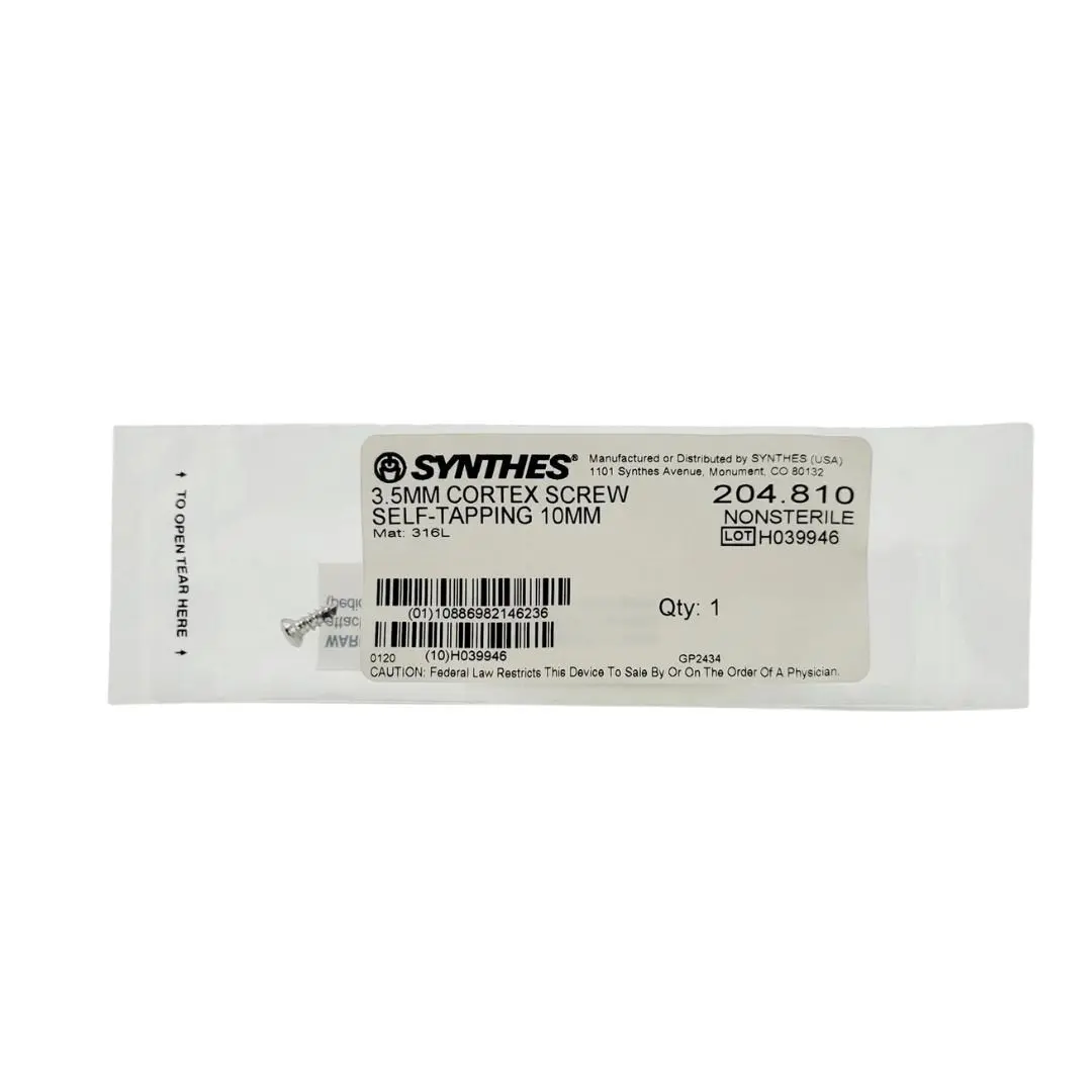 Synthes 204.810 3.5mm Cortex Screw Self-Tapping 10mm