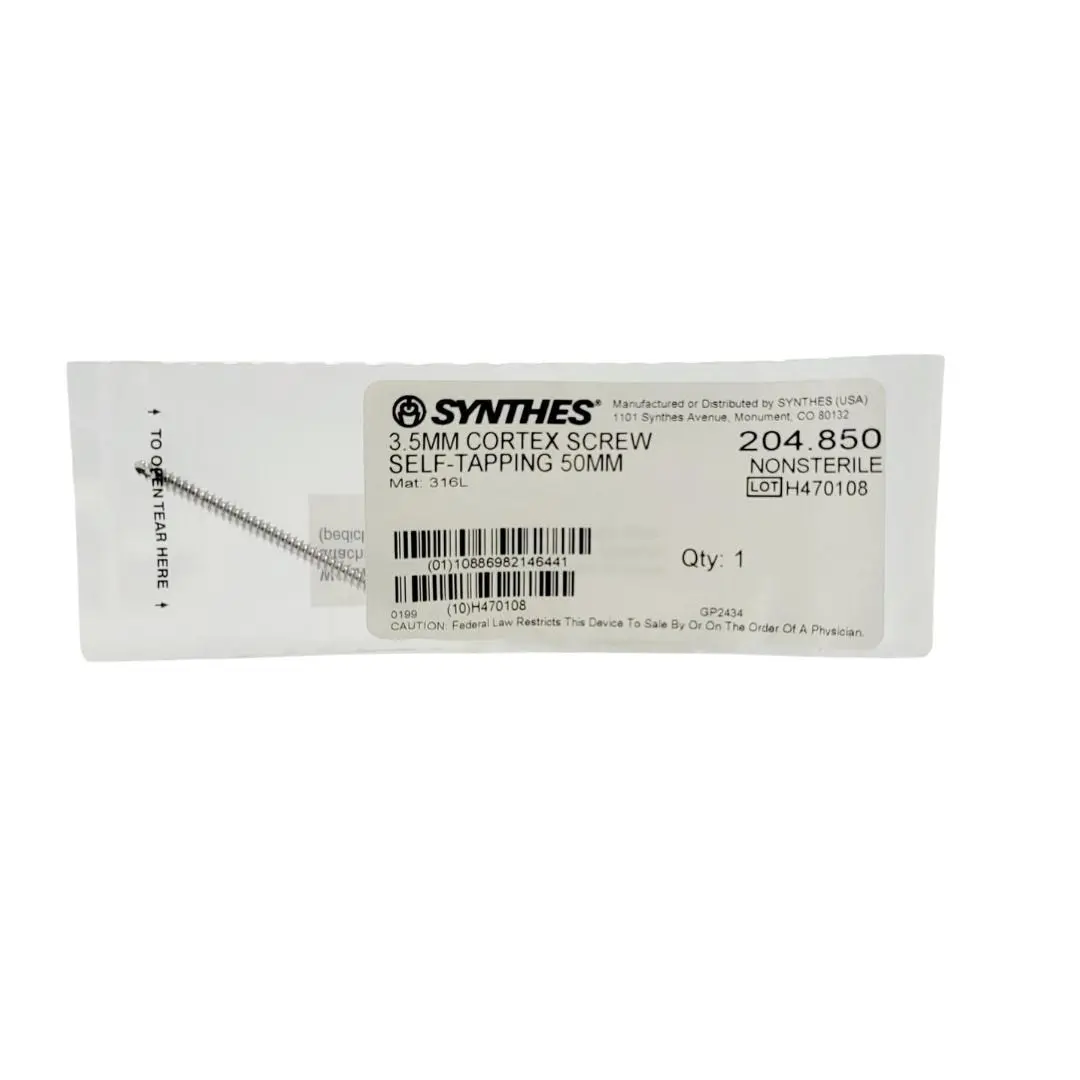 Synthes 204.850 3.5mm Cortex Screw Self-Tapping 50mm