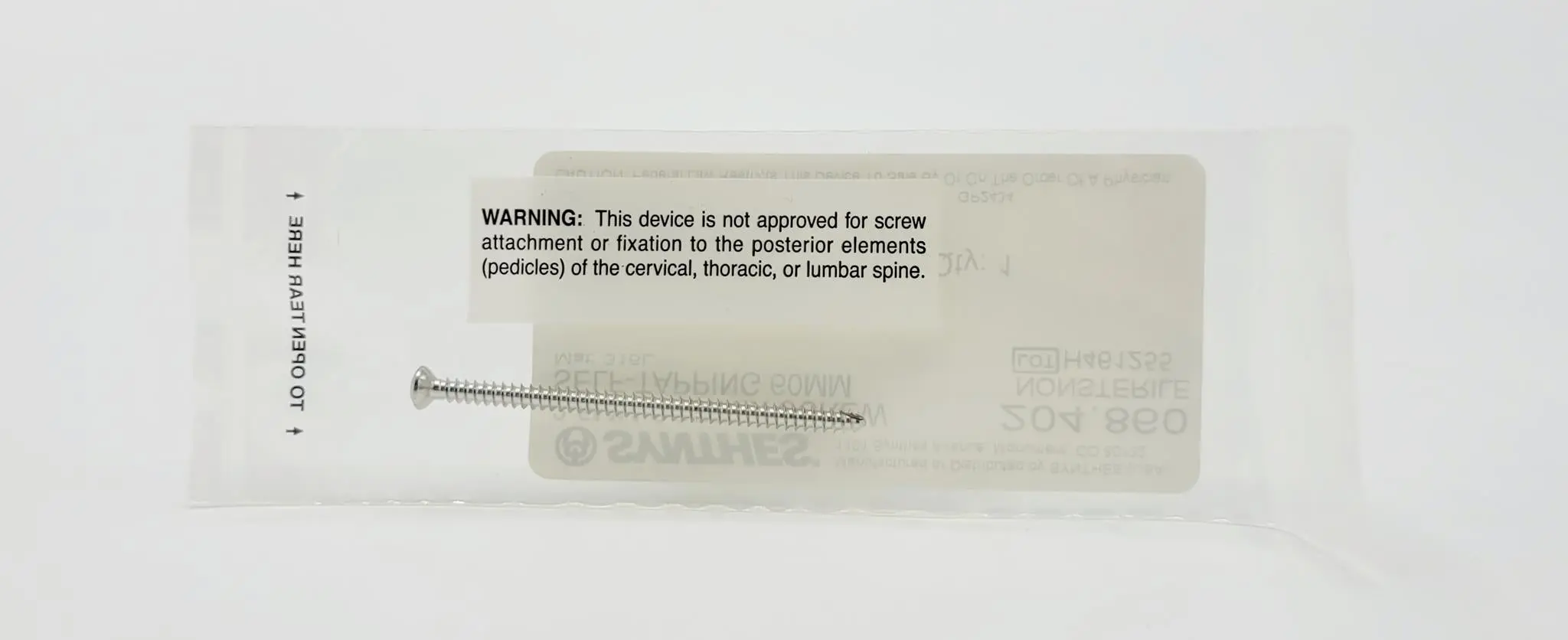 Synthes 204.860 3.5mm Cortex Screw Self-Tapping 60mm - Image 3