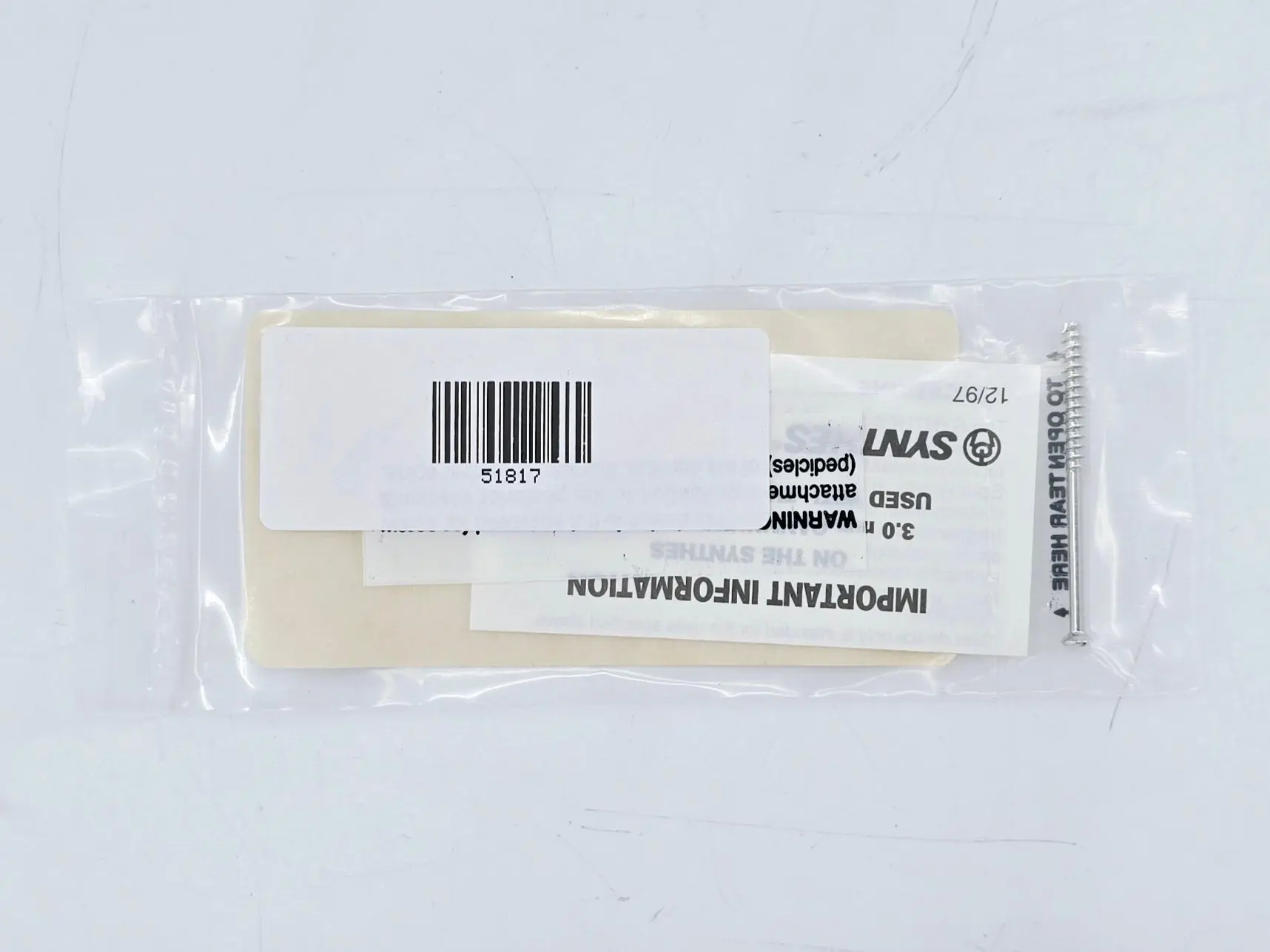Synthes 202.740 3.0mm Cannulated Screw Long Thread/40mm - Image 3