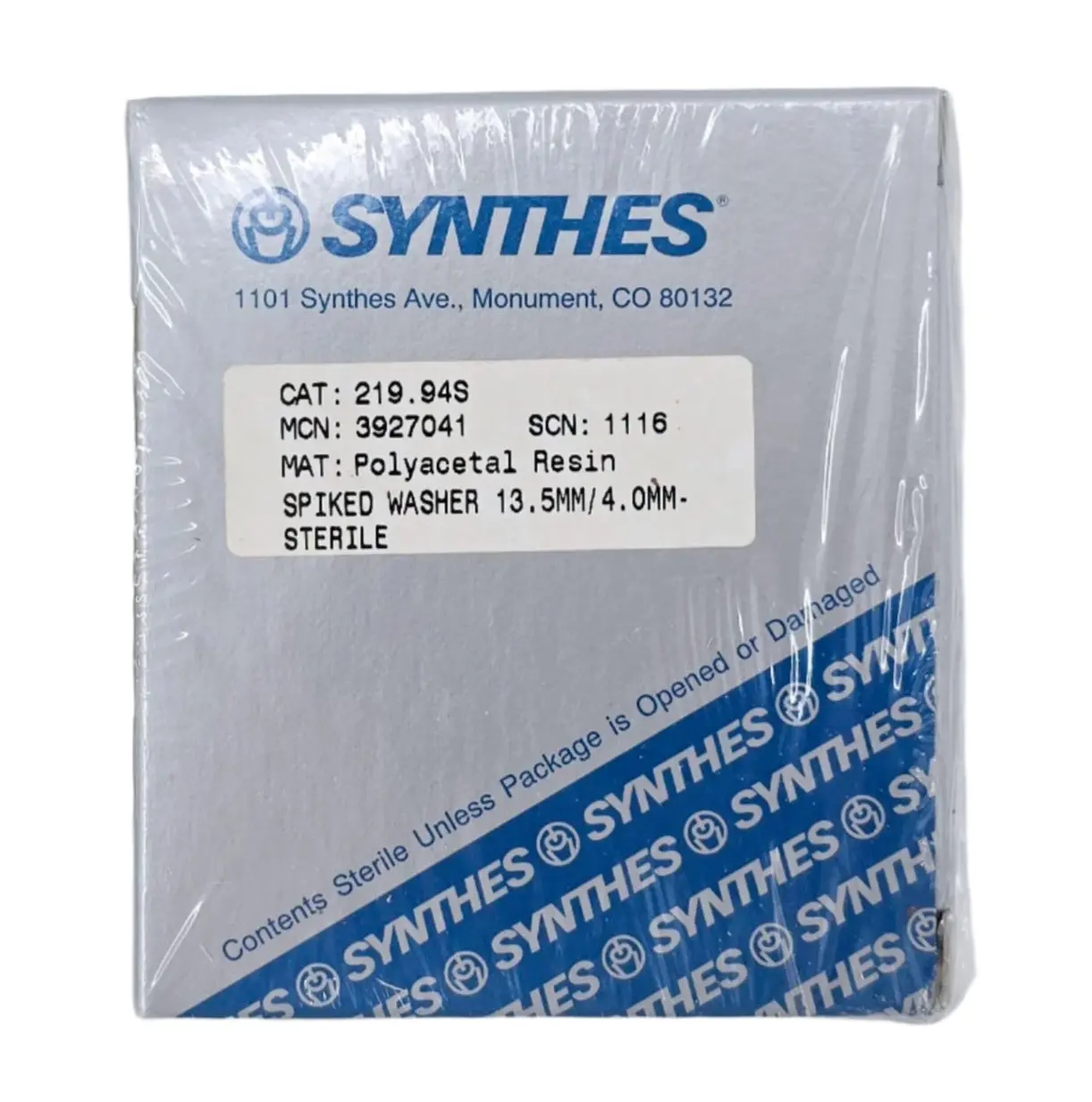 Synthes 219.94 Spiked Washer 13.5mm/4.0mm