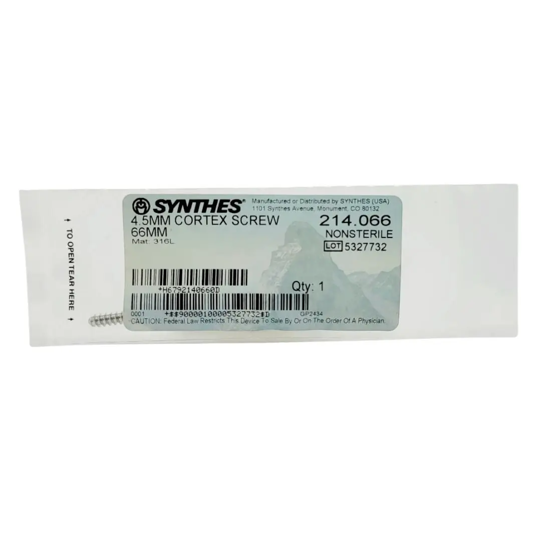 Synthes 214.066 4.5 dia. x 66 mm Cortex Screw