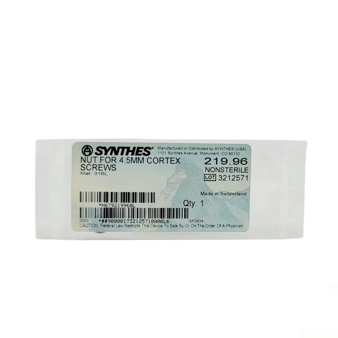 Synthes 219.96 Nut For 4.5mm Cortex Screws Orthopedic Surgical Instrument
