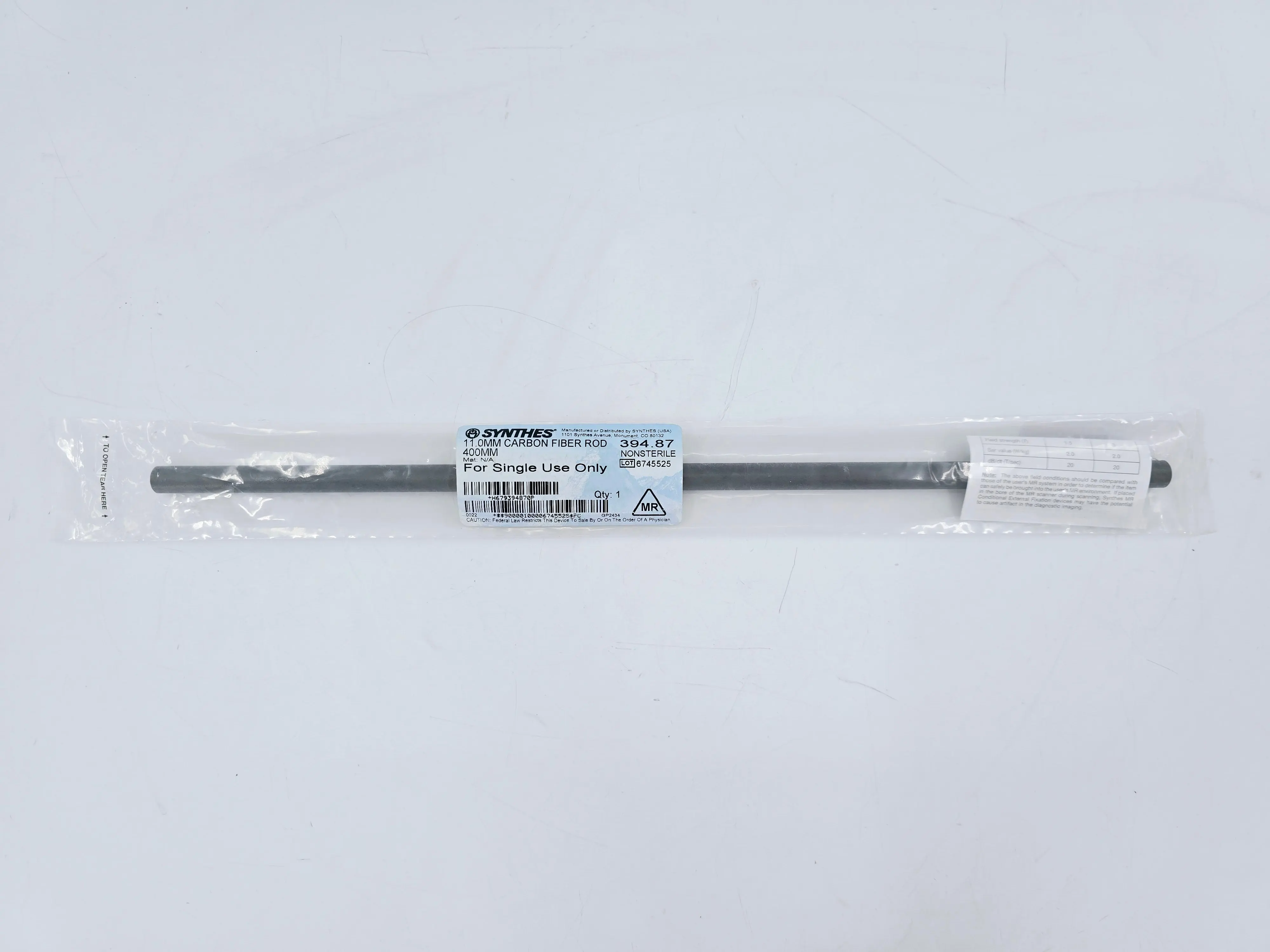 Synthes 394.87 11.0mm Carbon Fiber Rod 400mm - Image 2