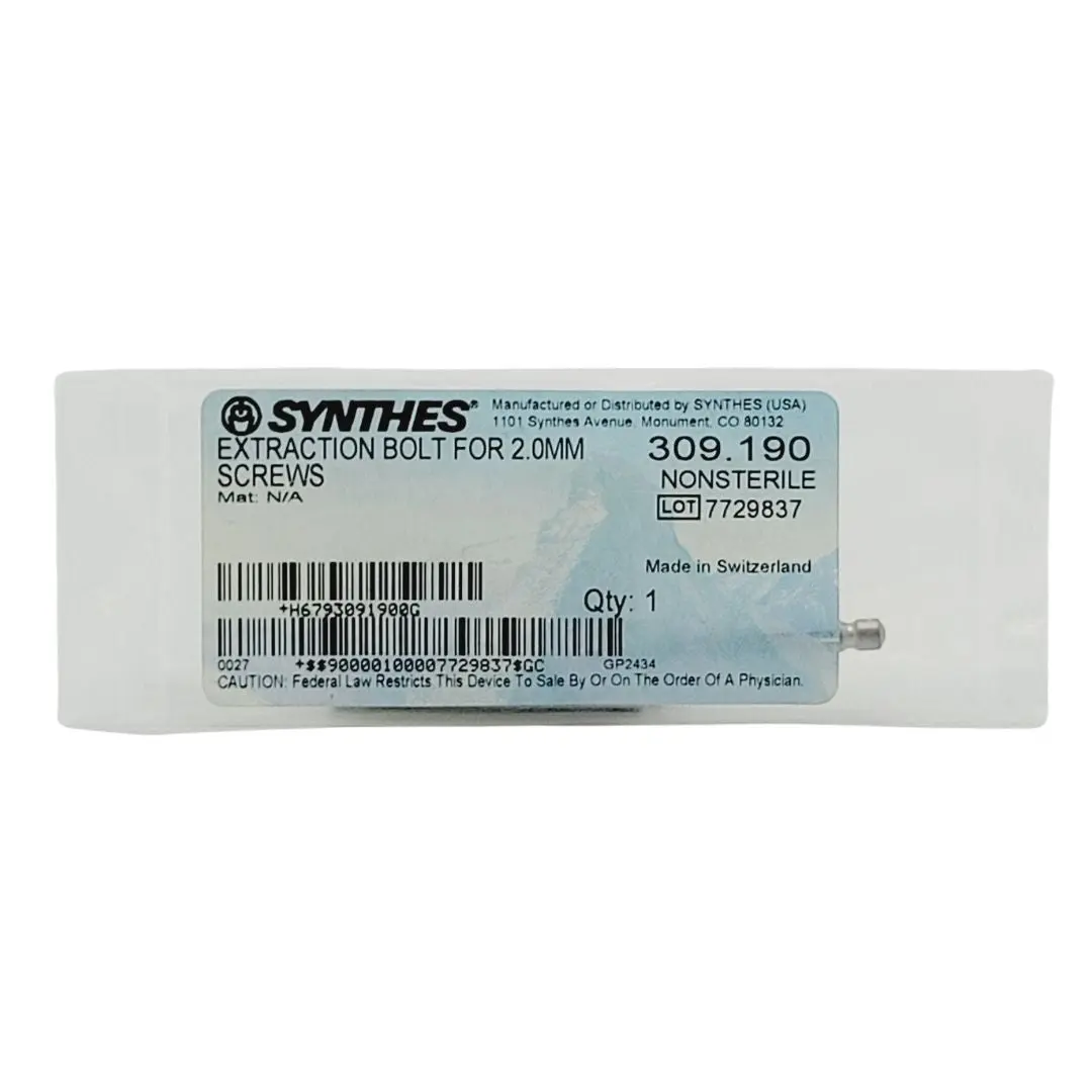 Synthes 309.190 Extraction Bolt for 2.0mm Screws