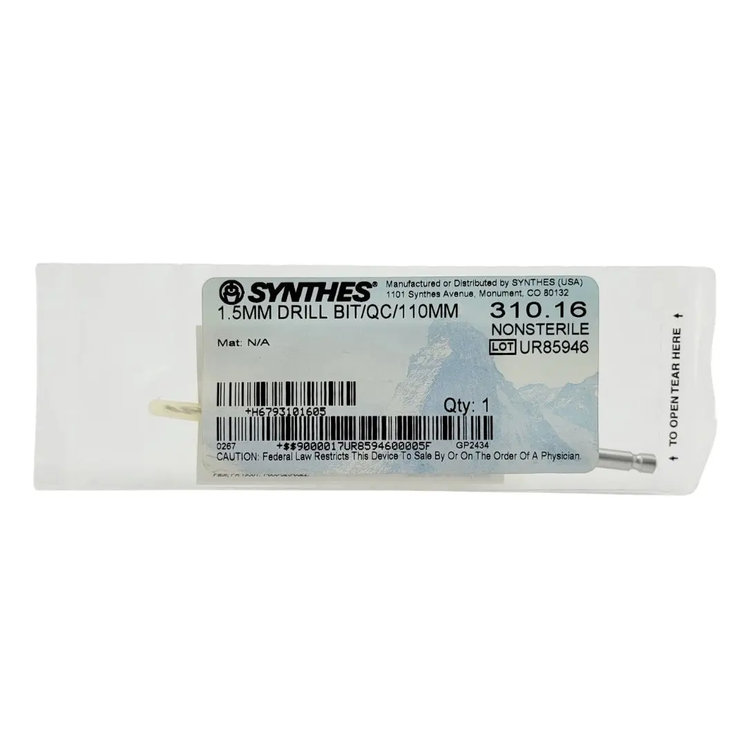 Synthes 310.16 Quick Connect Drill Bit 1.5mm Orthopedic 4.3"