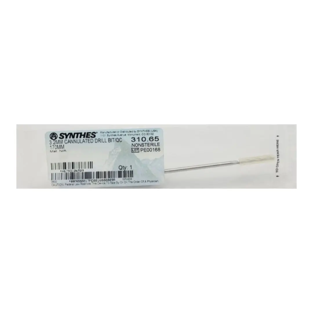 Synthes 310.65 Cannulated Drill Bit Orthopedic 3.2mm 6-5/8"