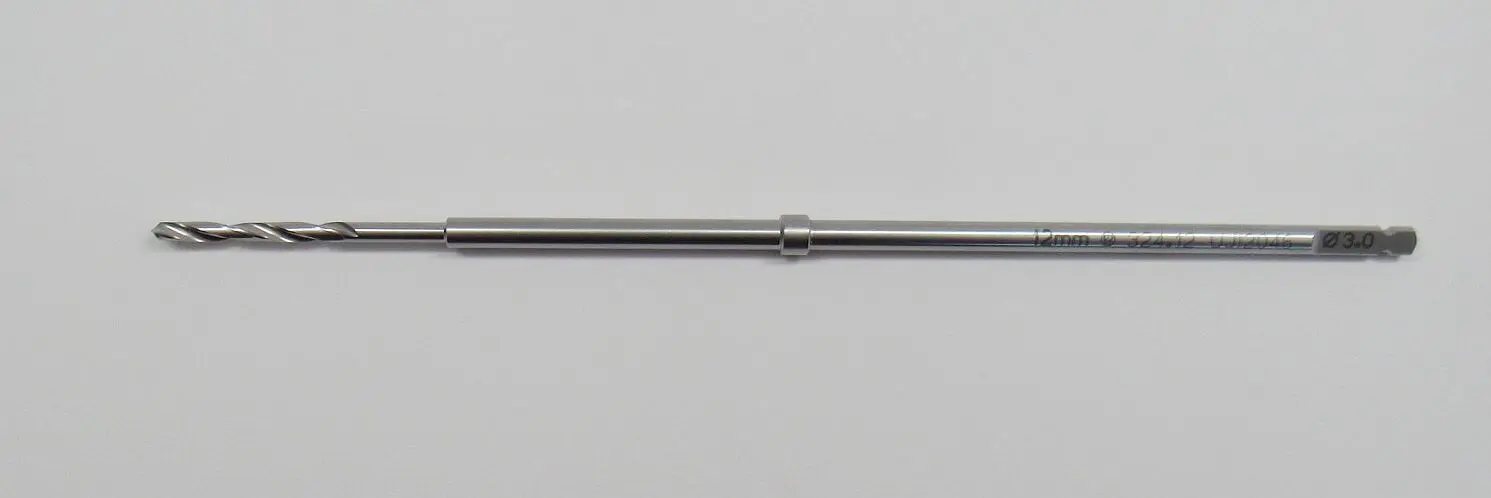 Synthes 324.12 Orthopedic 3.0mm Drill Bit with 12mm Stop 7-1/2" - Image 2