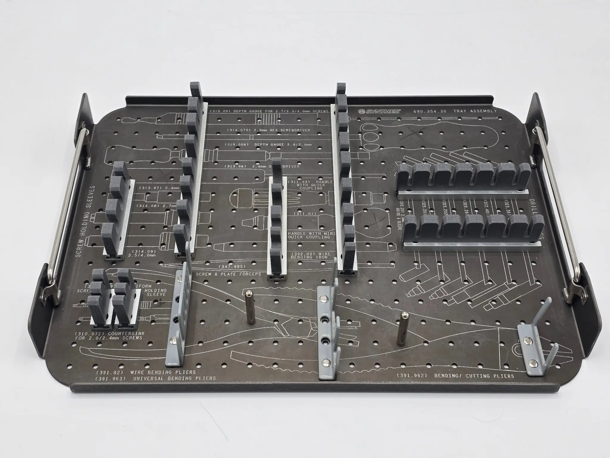 Synthes Modular Foot System Instruments Case Large Empty with Lid Surgical Storage - Image 3