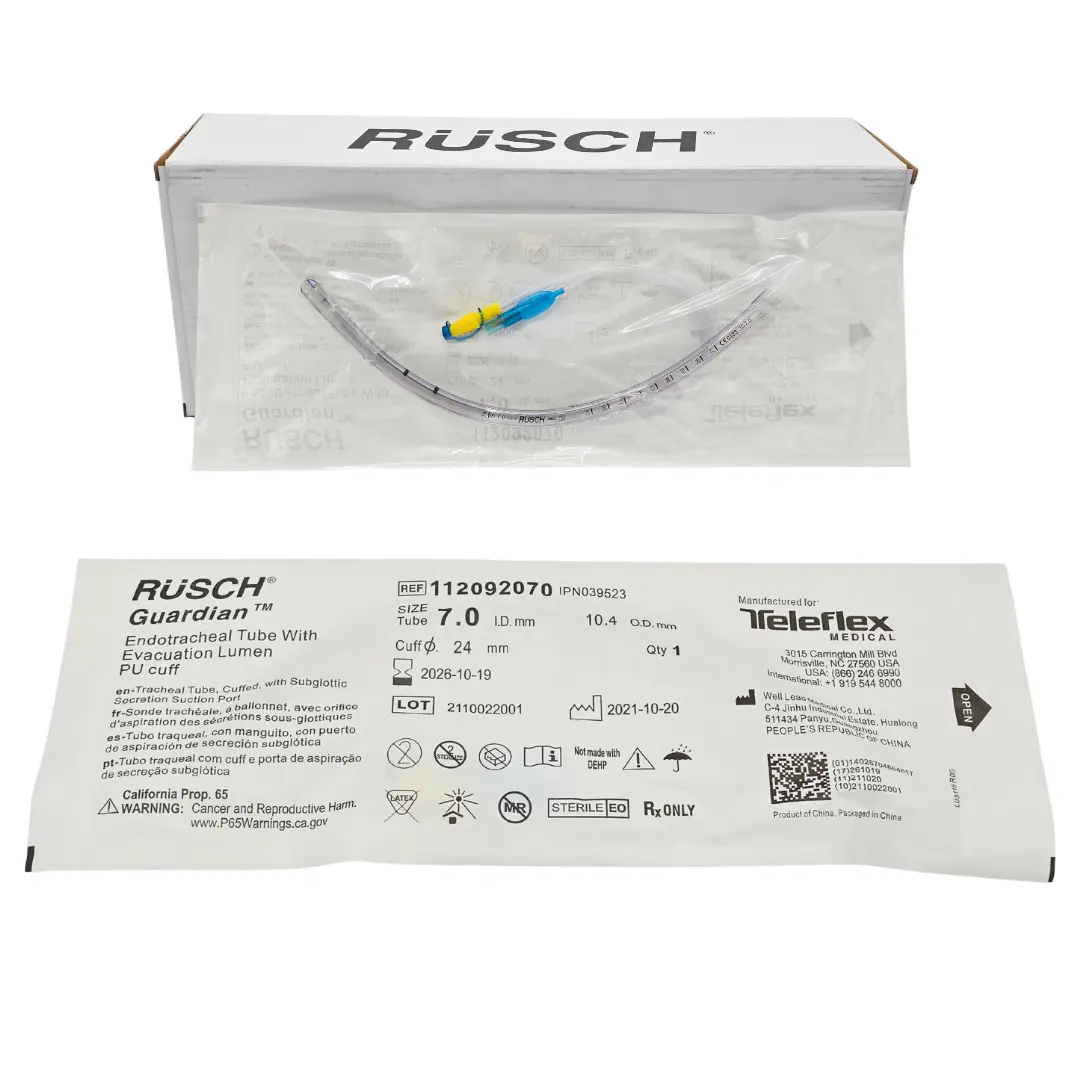 Teleflex 112092070 Endotracheal Tube w/ Evacuation Lumen PU Cuff