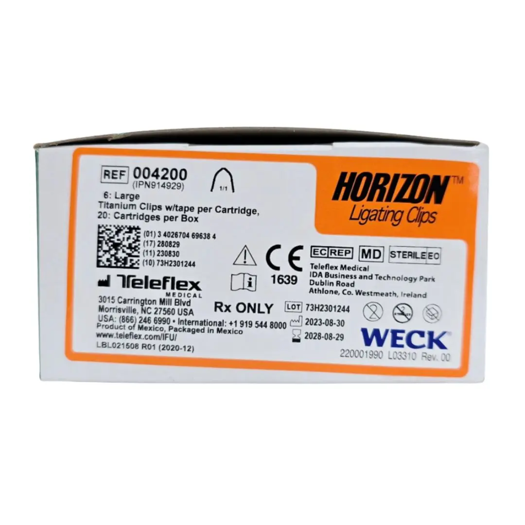 Weck 004200 Horizon Large Titanium Ligating Clips 20/BX
