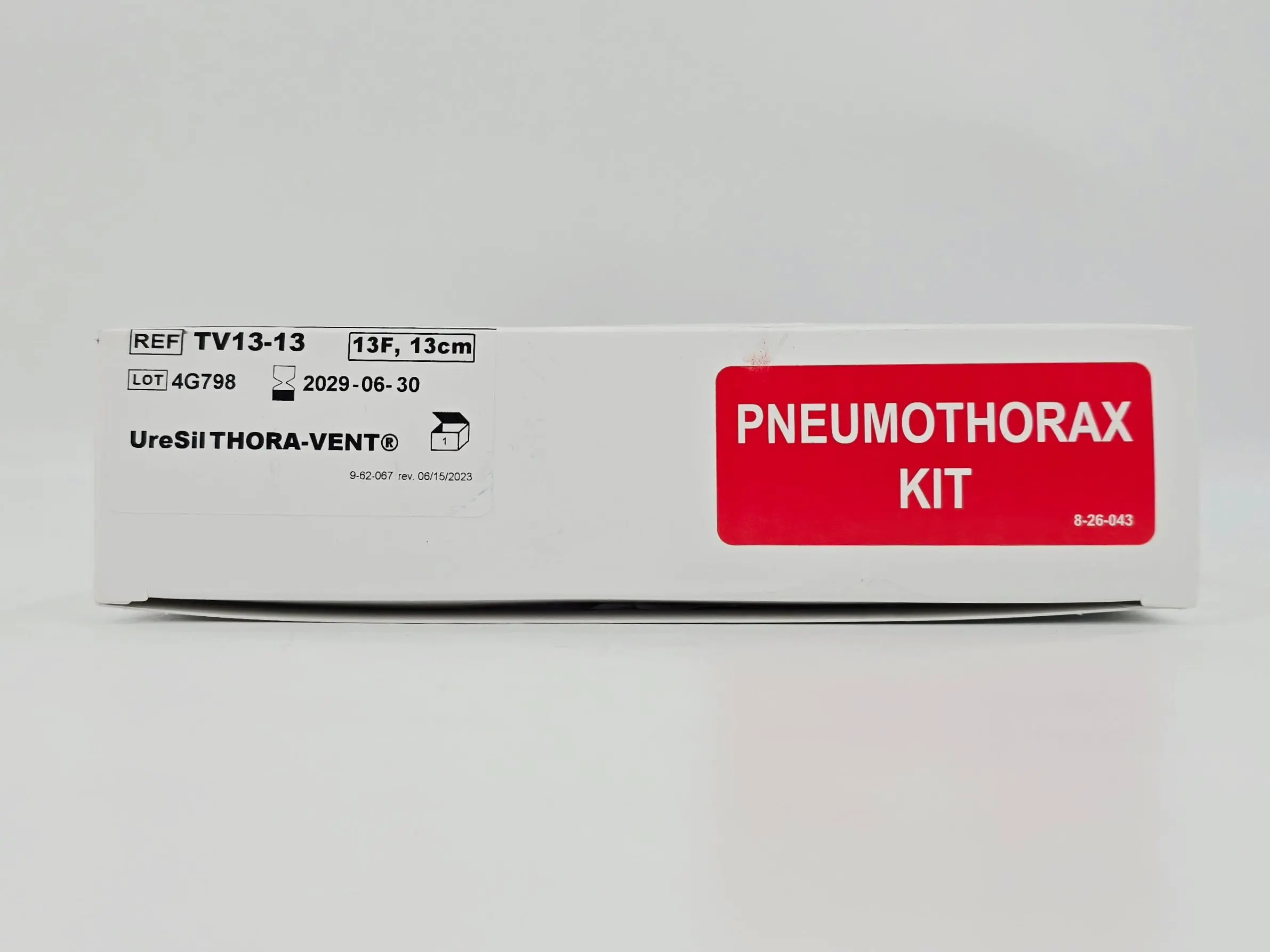 UreSil TV13-13 Thora-Vent Thoracic Vent Procedure Tray 13F x 13cm 1/EA - Image 3