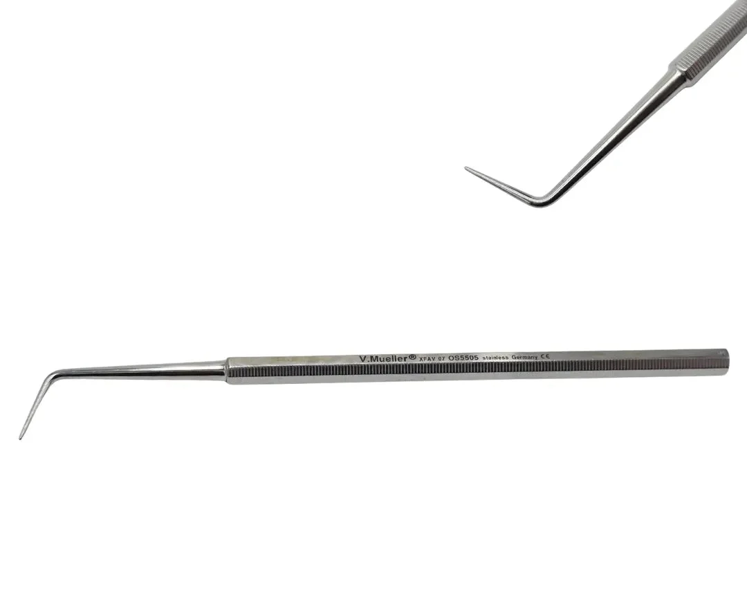 V. Mueller OS5505 Bunnell Dissecting Probe Angled Tip 5.5" Surgical Instrument