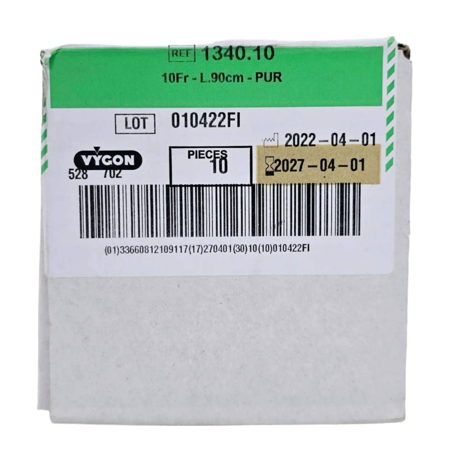 Vygon 1340.10 Dual Flow Gastric Aspiration Tube 10Fr. 90cm Length PUR 10/BX