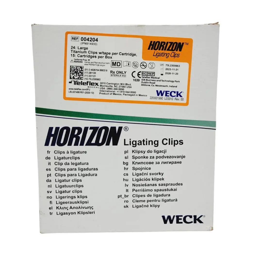 Weck 004204 Horizon 24 Large Titanium Ligating Clips BX/15