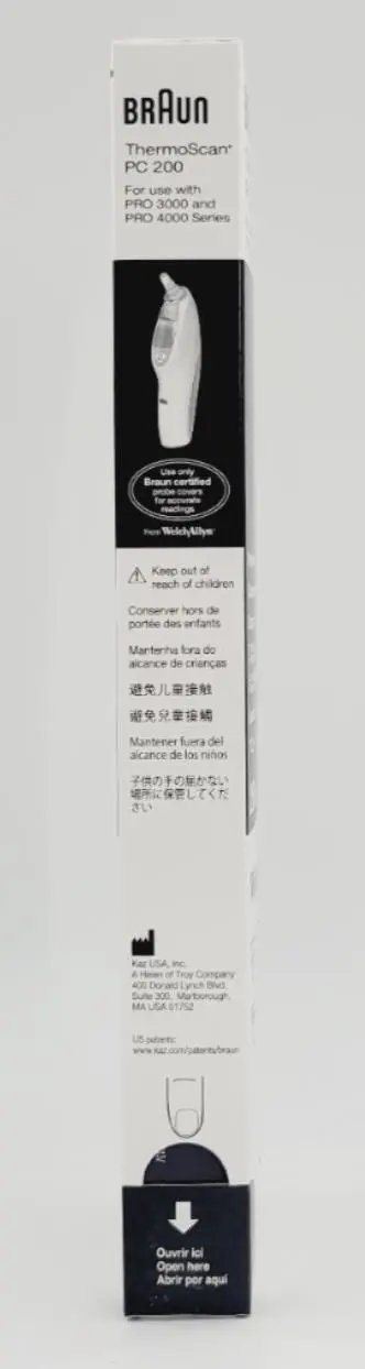 Welch Allyn Braun ThermoScan Probe Covers for PRO 3000 & PRO 4000 Series Box of 200 – New - Image 2