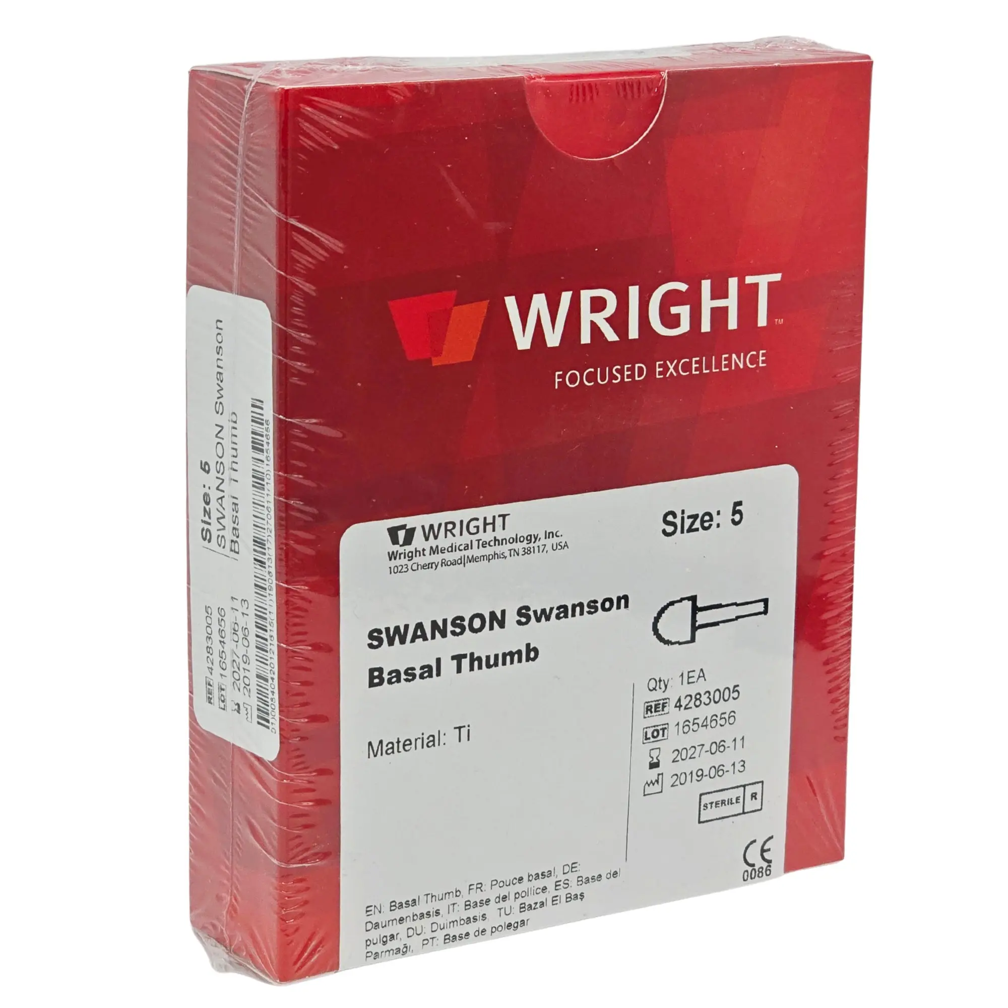 Wright Medical 4283005 Swanson Basal Thumb Implant