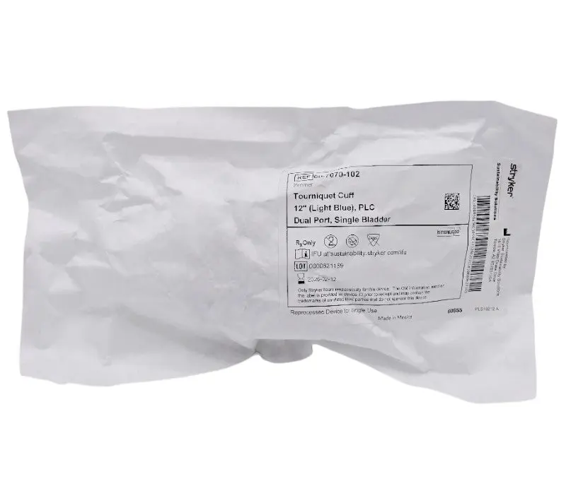 Zimmer 60-7070-102 Dual-Port Tourniquet Cuff 12″ Single-Bladder (Light Blue)
