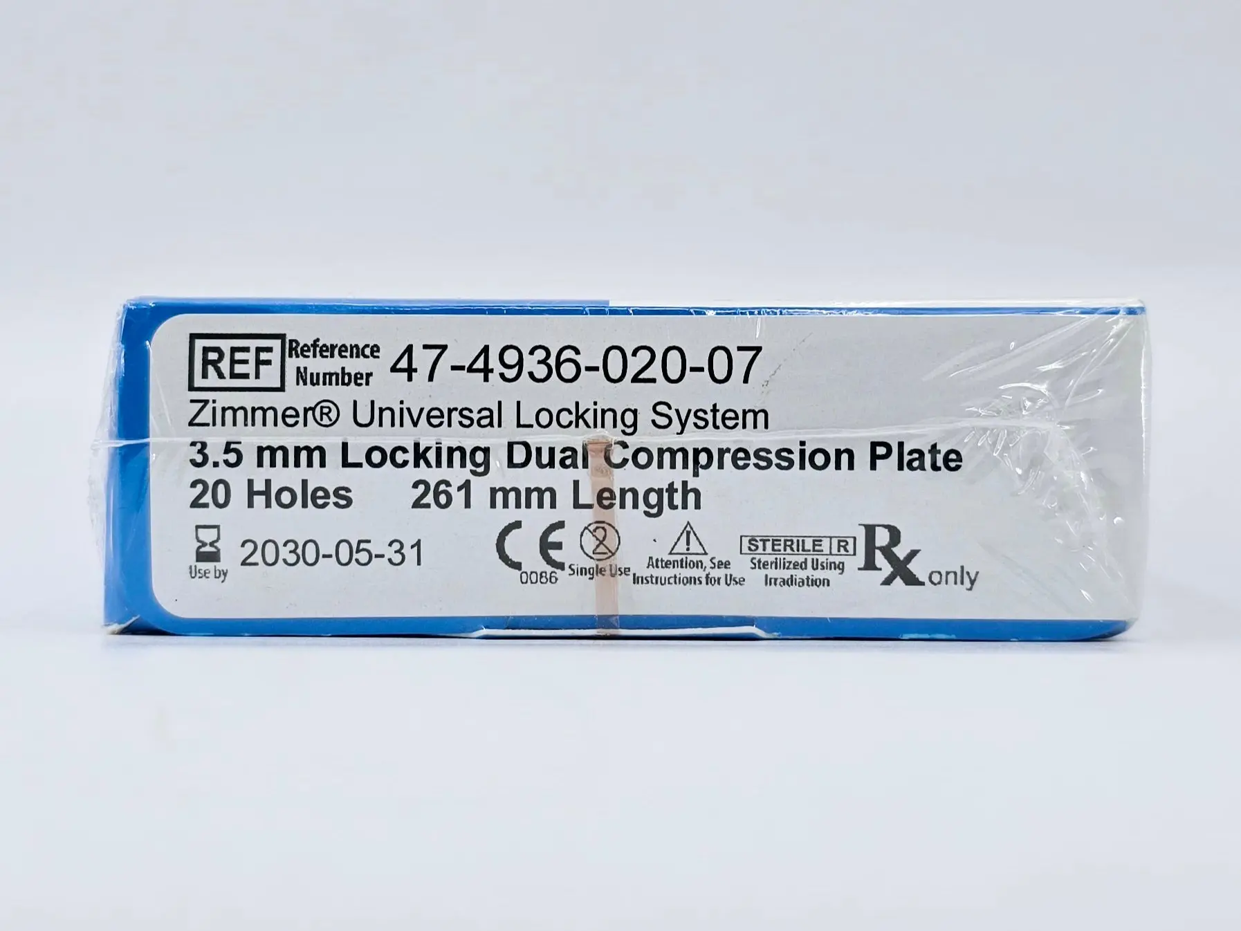 Zimmer 47-4936-020-07 Universal Locking System 3.5mm Locking Dual Compression Plate 20 Holes 261mm Length - Image 3